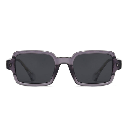 Square 90s Retro Clear Sunglasses