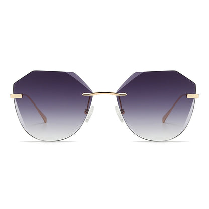 Irregular Round Tinted Sunglasses