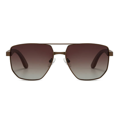 Wood Vintage Aviator Sunglasses