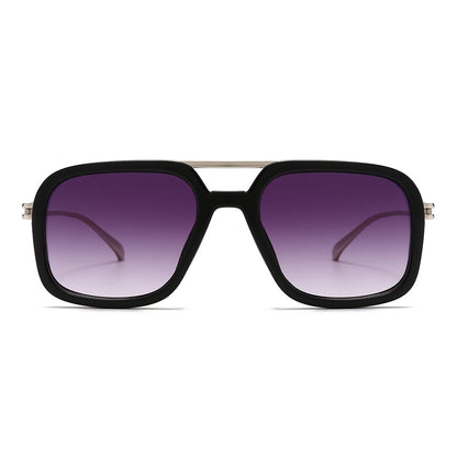 Oversized Square Aviator Tinted Sunglasses
