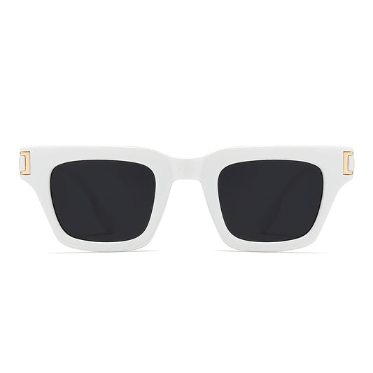 Classic metal rectangular tinted sunglasses