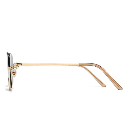 Square Semi-Rimless Tinted Sunglasses