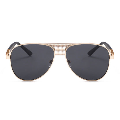 Silver and Lavender Gradient Aviator Sunglasses