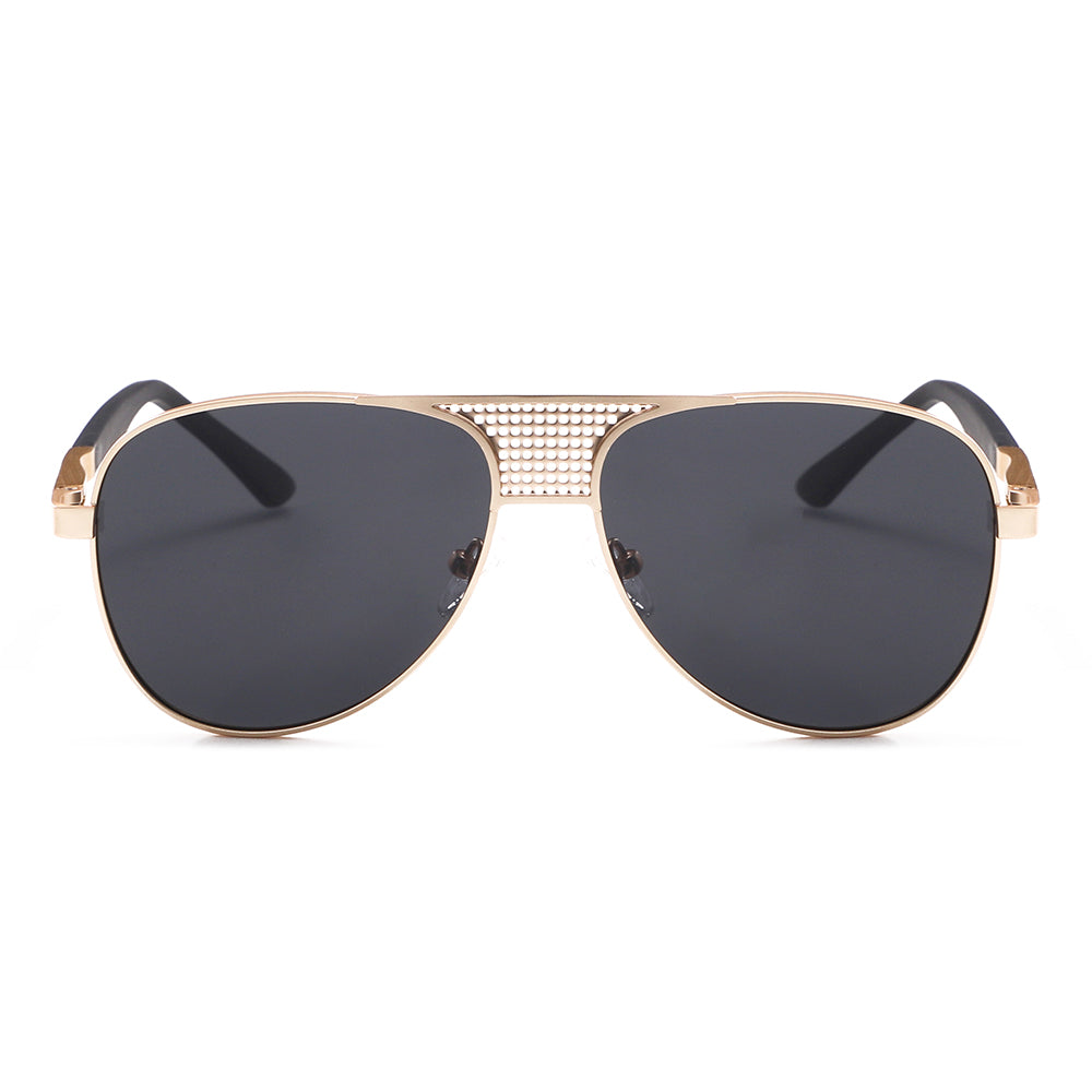 Silver and Lavender Gradient Aviator Sunglasses