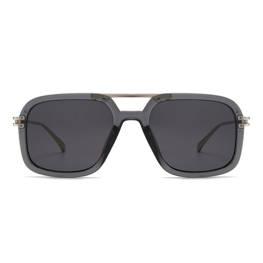 Oversized Square Aviator Tinted Sunglasses
