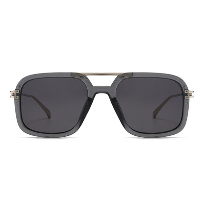 Oversized Square Aviator Tinted Sunglasses