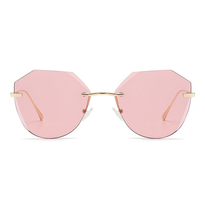 Irregular Round Tinted Sunglasses