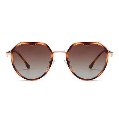 Gradient Lens  Round Sunglasses