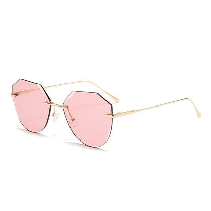 Irregular Round Tinted Sunglasses