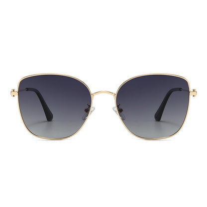 Round Metal-framed sunglasses